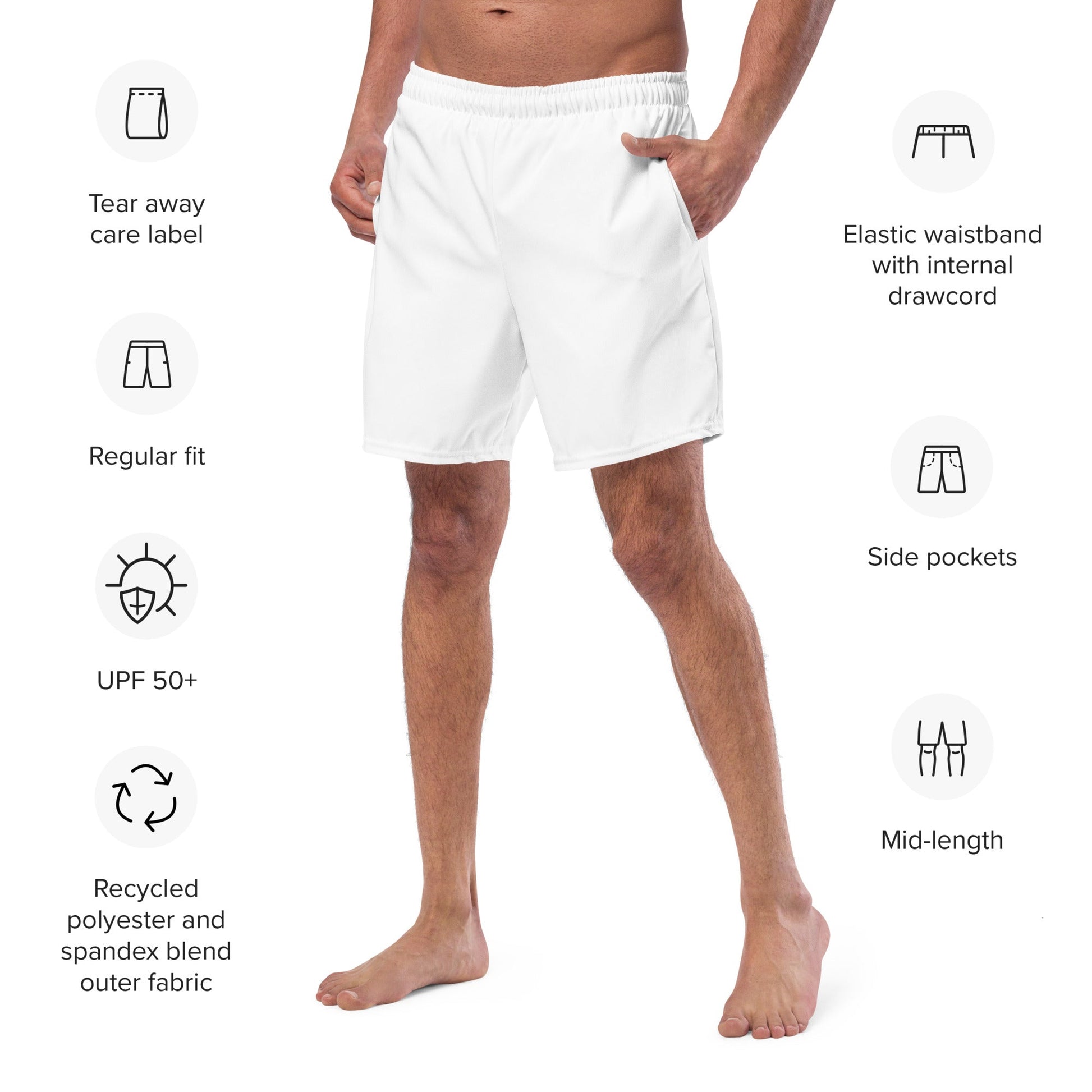 High Tide Eco Trunks in White - Saltwater Bodega